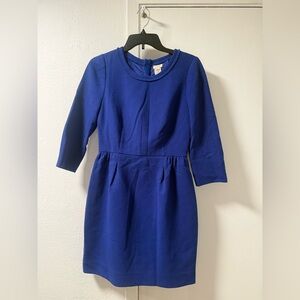 J. Crew Royal Blue Wool Sheath Dress